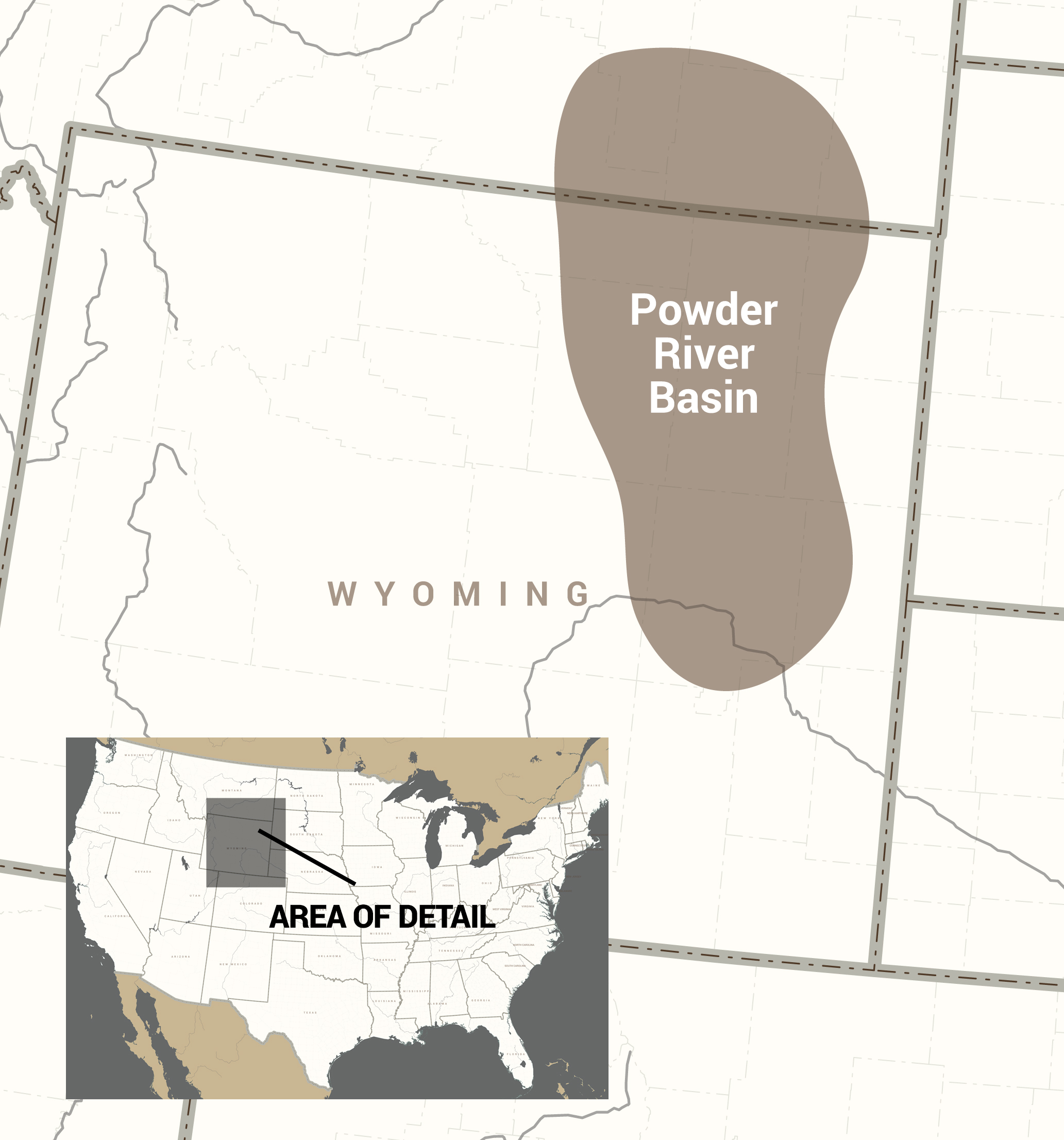 Map of Elephant operations in Powder River Basin, Wyoming